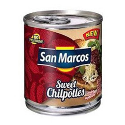 San Marcos Sweet Chipotle /Chipotles mit Rohrzucker eingelegt, 212g Dose