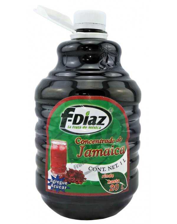 Concentrado sabor Jamaica CONCE F-DIAZ 1 LT sin azucar/rinde 20 litros