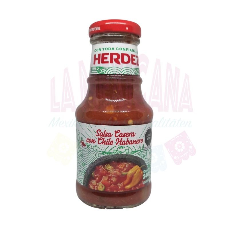 Salsa Casera con chile habanero Herdez  (Scharf) 240g