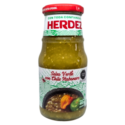 Scharfe grüne Soße mit Habanero 453 g, Herdez Glas